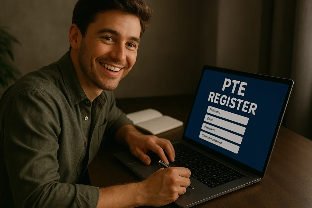 آموزش ثبت نام PTE
